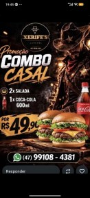 2 X-salada + Coca cola 600 ml