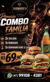2 X salada + 1 X burguer + Kuat Guaraná 2 litros