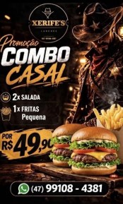 2 X-salada + fritas pequena