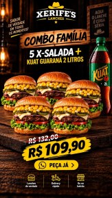 5 X salada + Kuat Guaraná 2 litros