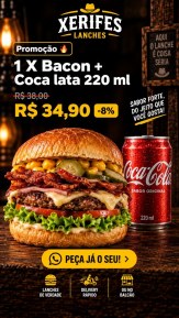 1 X Bacon + Coca lata 220 ml