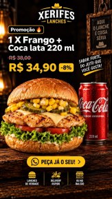1 X Frango + Coca lata 220 ml