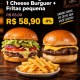 1 Salada Burguer + 1 Cheese Burguer + fritas pequena