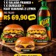 1 X salada + 1 x salada frango + 1 X burguer + Kuat Guaraná 2 litros