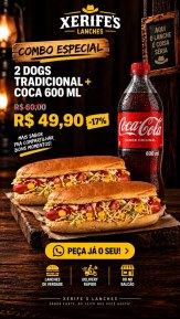 2 Dogs Tradicional + Coca 600 ml