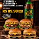 1 X salada + 1 x frango +  2 X Burguer + Kuat Guaraná 2 litros